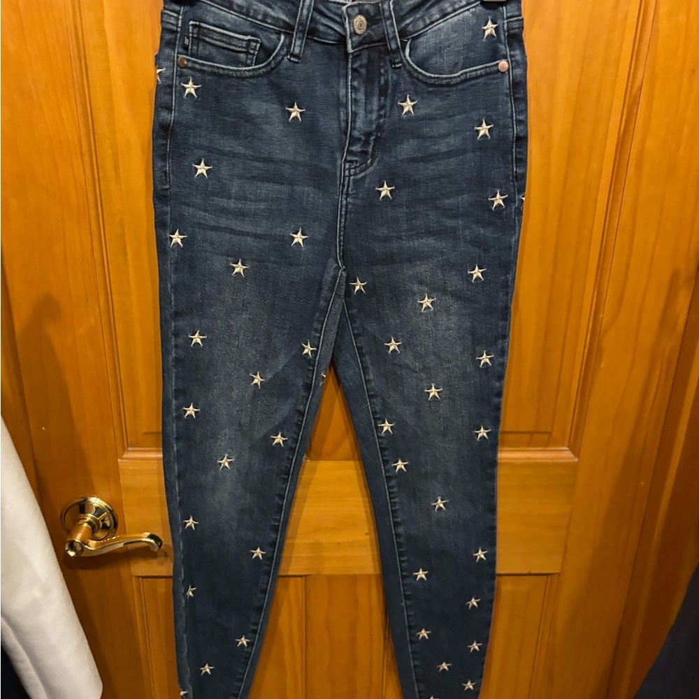 Judy Blue Star Embellished Blue Jeans size 0